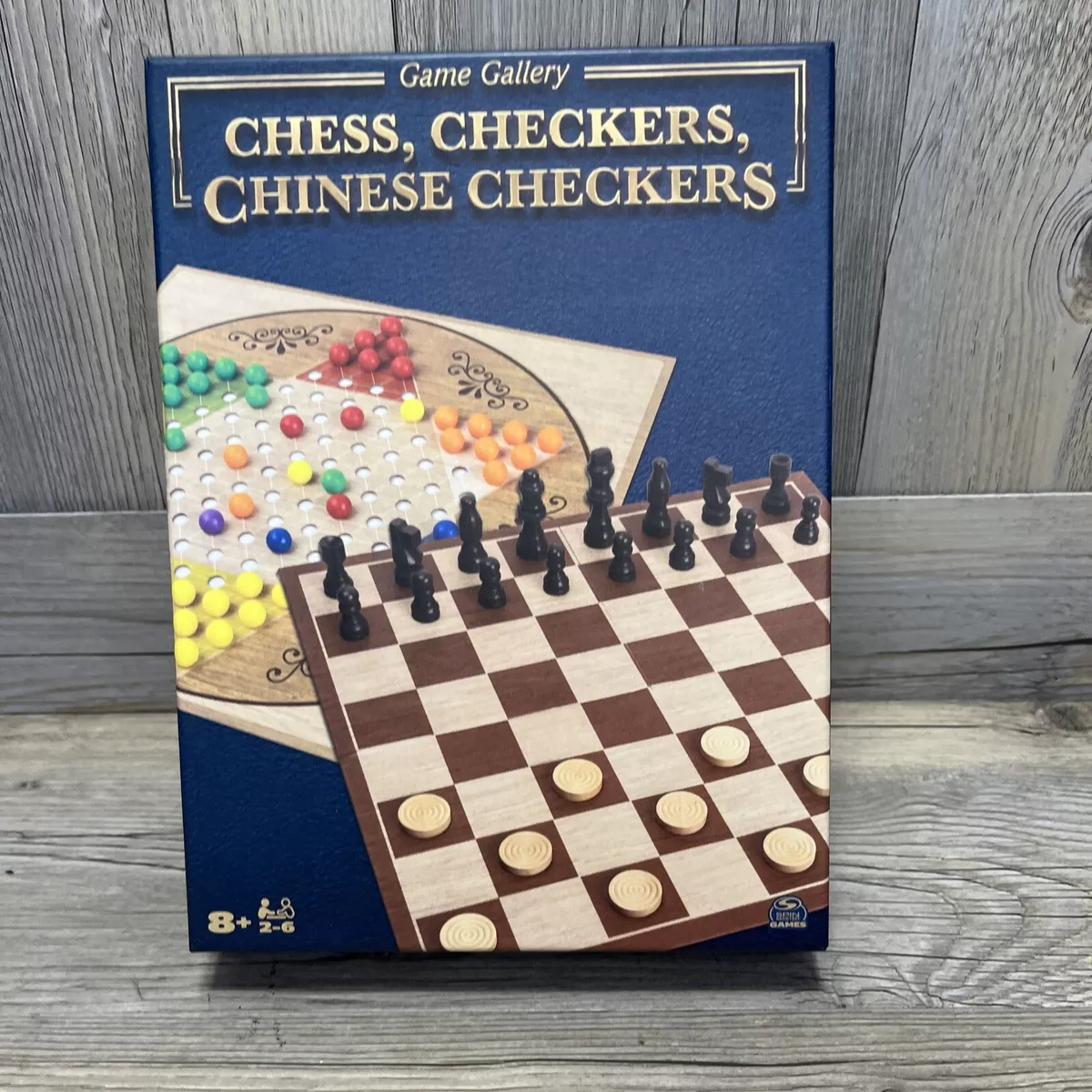 Game Gallery Chess, Checkers and Chinese Checkers Board Game Set