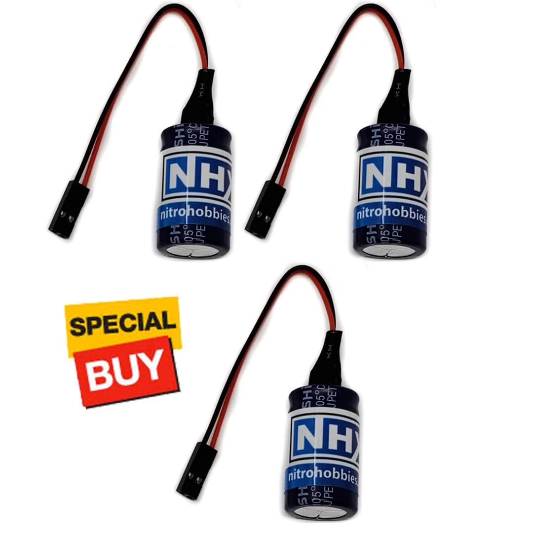 Glitch Buster Power Capacitor for Spektrum Futaba Savox Hitec receivers