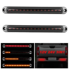 2X LED RV Trailer Truck Stop Flowing Turn Signal Brake Rear Tail Light Bar DRL