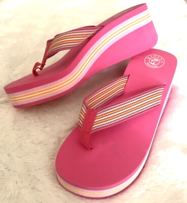 Pink Women's Platform Flip Flops Slippers Ladies