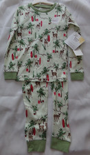 NWT Burts Bees Holiday Toddler Pajamas/PJ-Island-Palm/Surf/Reindeer 2T, 4T or 5T