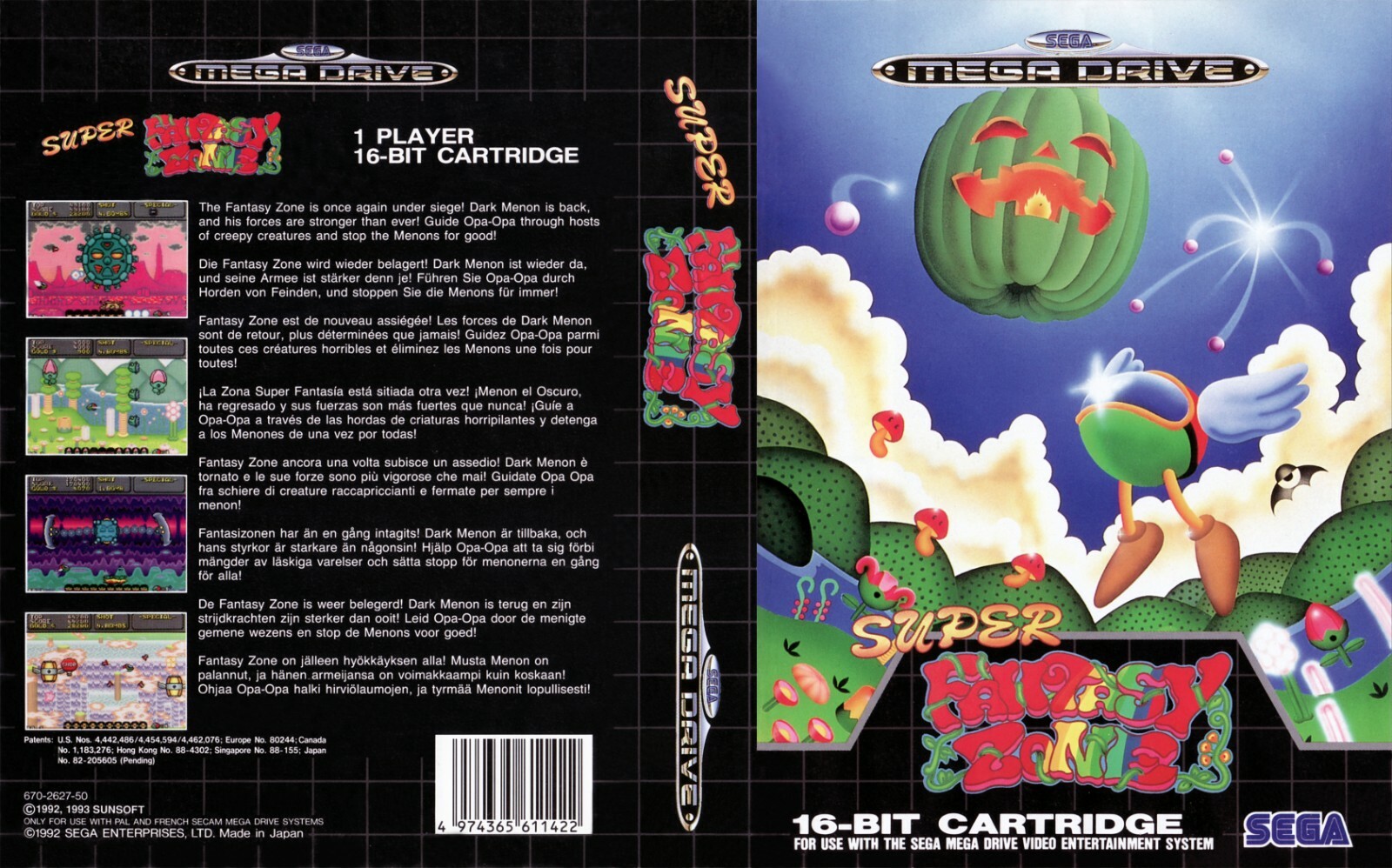 Sega Mega Drive Game Super Fantasy Zone Module Ro For Sale Online Ebay Sega Mega Drive Game Super Fantasy Zone Module Ro For Sale Online Ebay