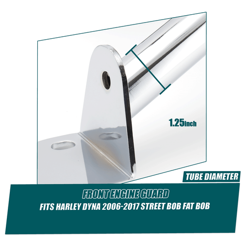 Protector de motor barra de choque de carretera para Harley Dyna Street Fat Bob Low Rider '06-'17 - Imagen 16 de 16