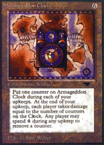 MTG magic cards 1x Armageddon Clock Antiquities Moderate Play, English
