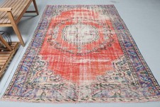 6,1x9,1 ft Rug, Turkish Vintage Large Rug, Re...