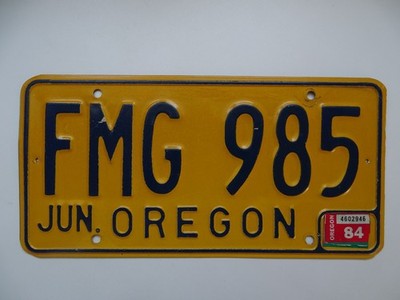 Org. amerikanisches Nummernschild Oregon, über 40 Jahre alt