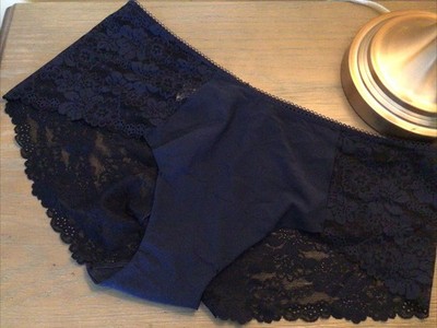 Victoria s Secret Pink Cheeky Sexy Lace Pace Panty Size XXL navy Nwt