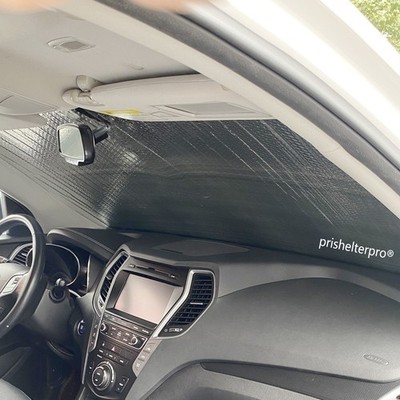 Fit For Hyundai Santa Fe Sport 13-18 Front Windshield Black Silver Privacy Shade