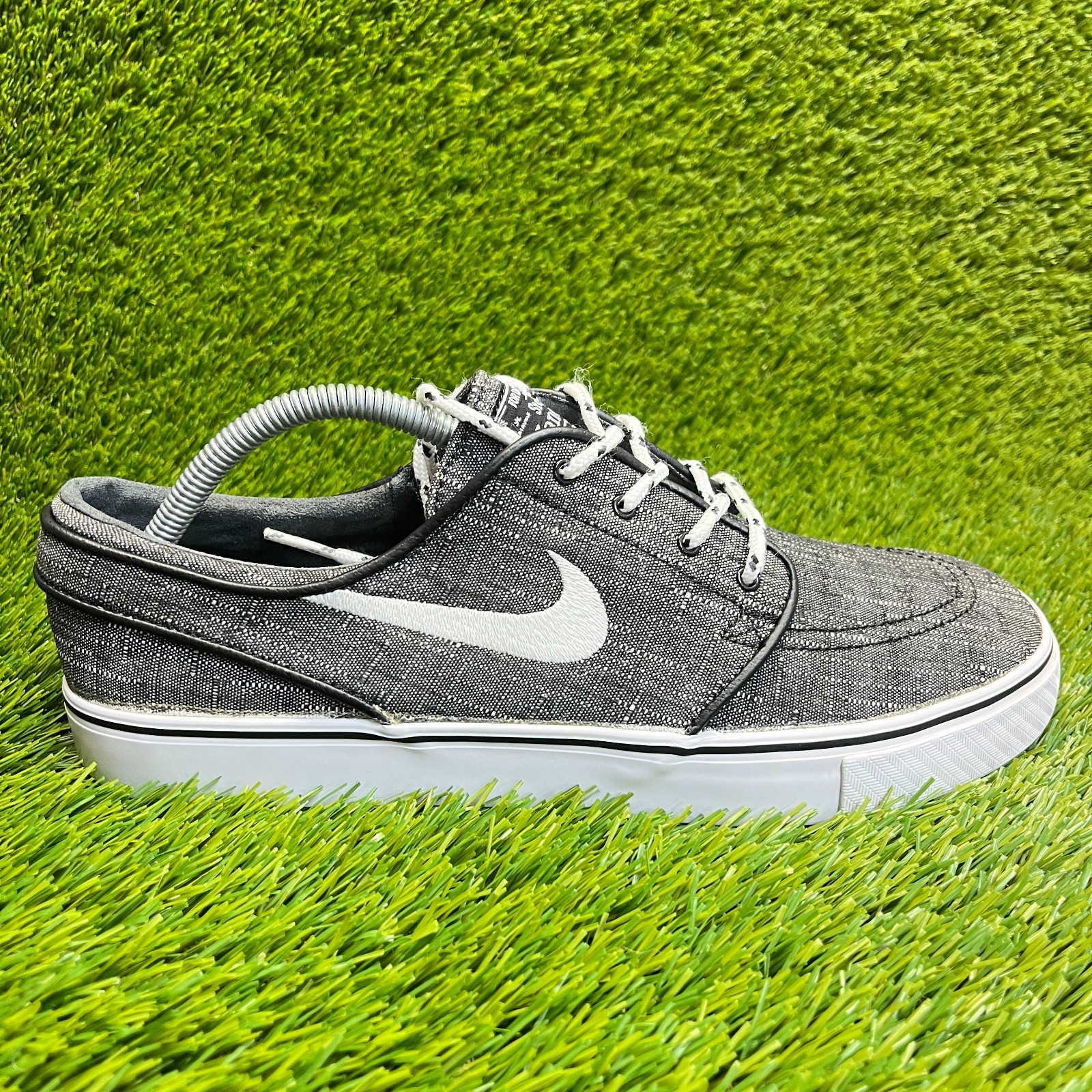 SAOLA Scarpe da skate sportive Nike Zoom Stefan Janoski da uomo taglia 10 grigio bianco sneakers