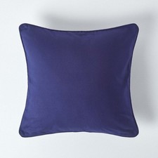 Image of Homescapes 100% Cotton Plain Cushion Covers Square Rectangular Washable  
