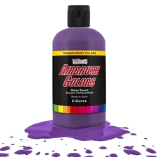 US Art Supply 8-Ounce Transparent Deep Purple Airbrush Paint