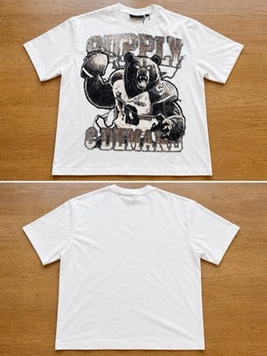Supply & Demand Bear Graphic Men's White Cotton Jersey Short Sleeve T-Shirt