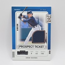 Panini 2021 Contenders Prospect Ticket Jersey Drew Waters Braves RC MEM PTJ-DW
