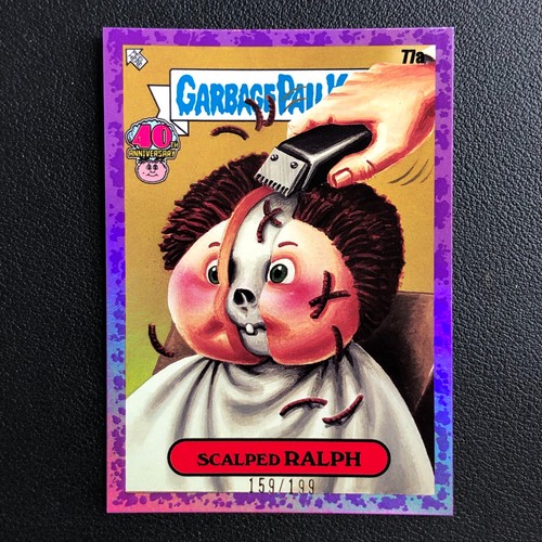 2025 Topps Worst of Garbage Pail Kids 40th GPK #77a Scalped Ralph Purple /199