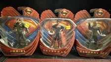 Superman DC Movie Masters LOT Man of Steel Movie - JOR EL, SUPERMAN, GEN ZOD