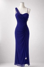 Women's Onyx Nite One-shoulder Embellished Formal Evening Gown Prom Size 16