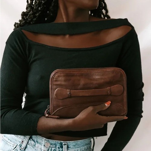 Free People We The Free Geldbörse/Crossbody Cognac Braun Leder Neu Mit Etikett