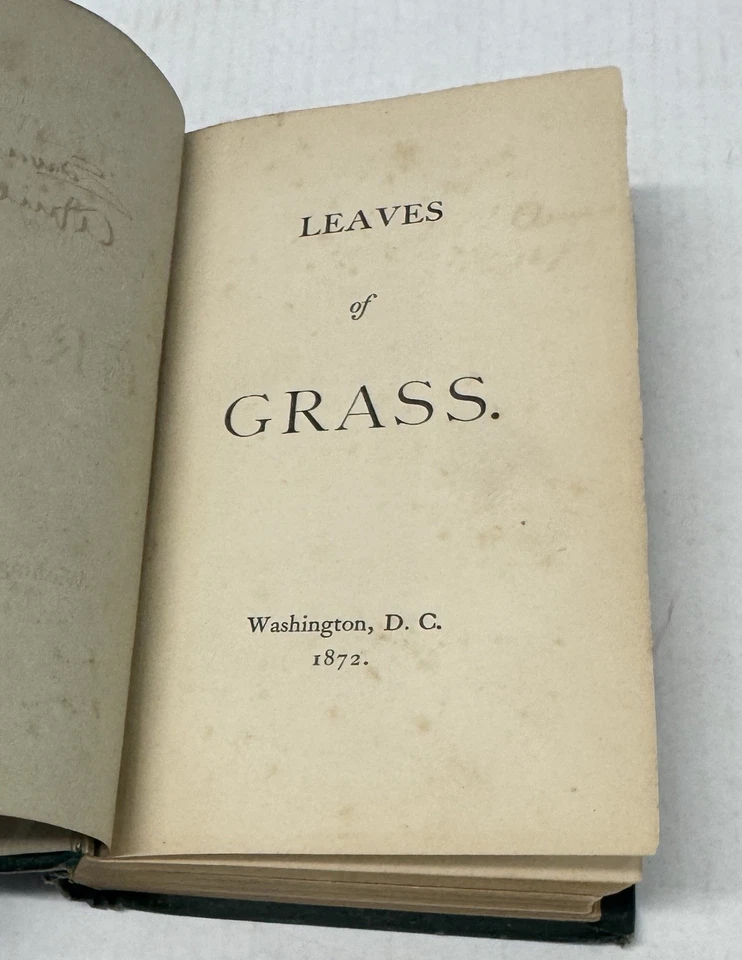 WALT WHITMAN: LEAVES OF GRASS Washington, D. C. Edition (1872) Passage India - Image 2 of 4