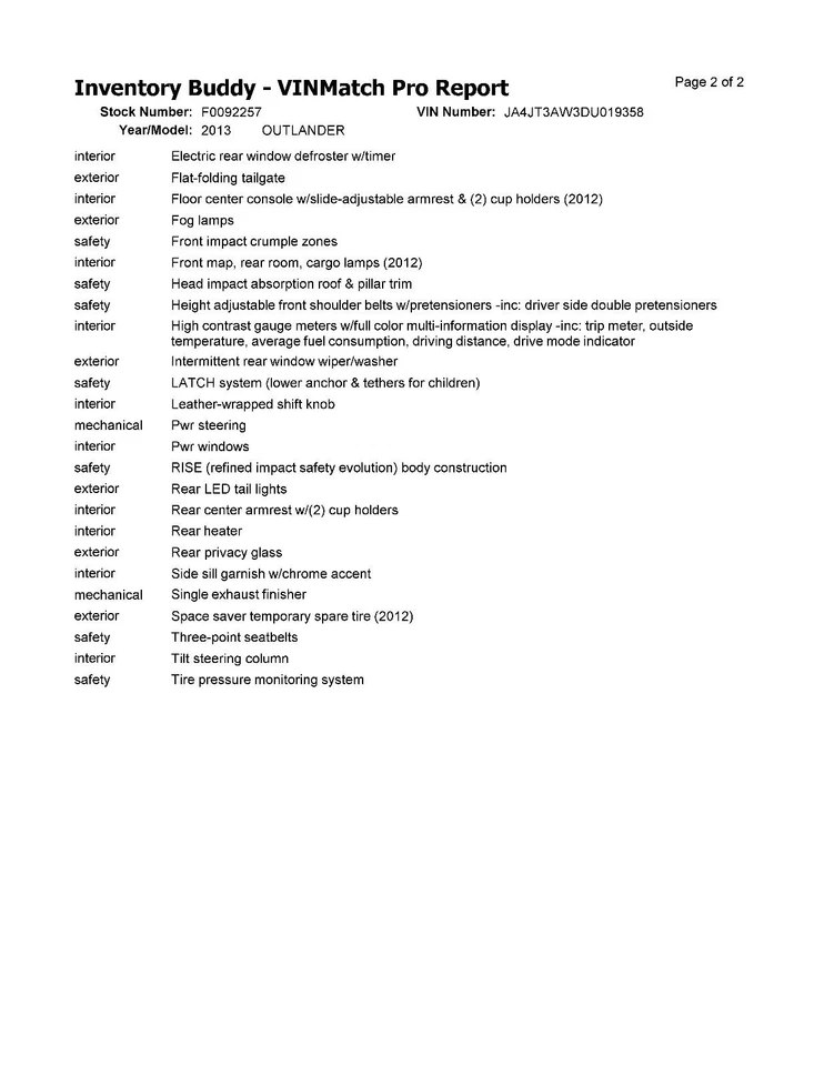 Conjunto de filtro de aire usado se adapta a: Mitsubishi Outlander 2013 2,4 grado A Foto 4 de 4