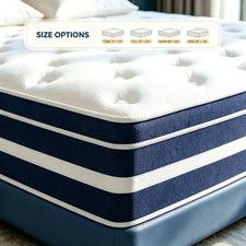 12 14" Gel Memory Foam Twin Full Queen King Spring Hybrid Mattress Bed in a Box