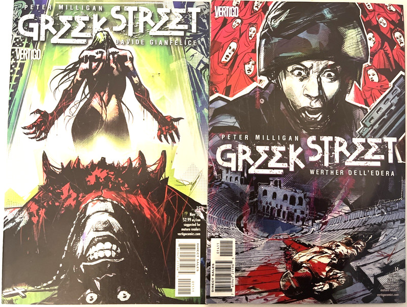 GREEK STREET. NUMBER'S 14-15.  (2 ISSUE 2010 DC/VERTIGO COMICS LOT).