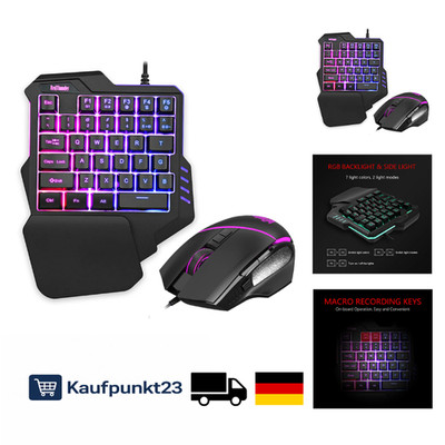 RedThunder Gaming Tastatur Maus Set RGB Beleuchtung 35 Tasten 6400