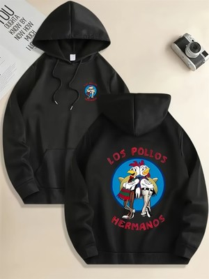 Men's Breaking Bad TV Show Hooded Sweatshirt - Los Pollos Hermanos Chicken Logo