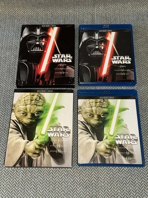 Star Wars Episodes 1-6 Blu-ray + DVD Collection Set Scratch Free