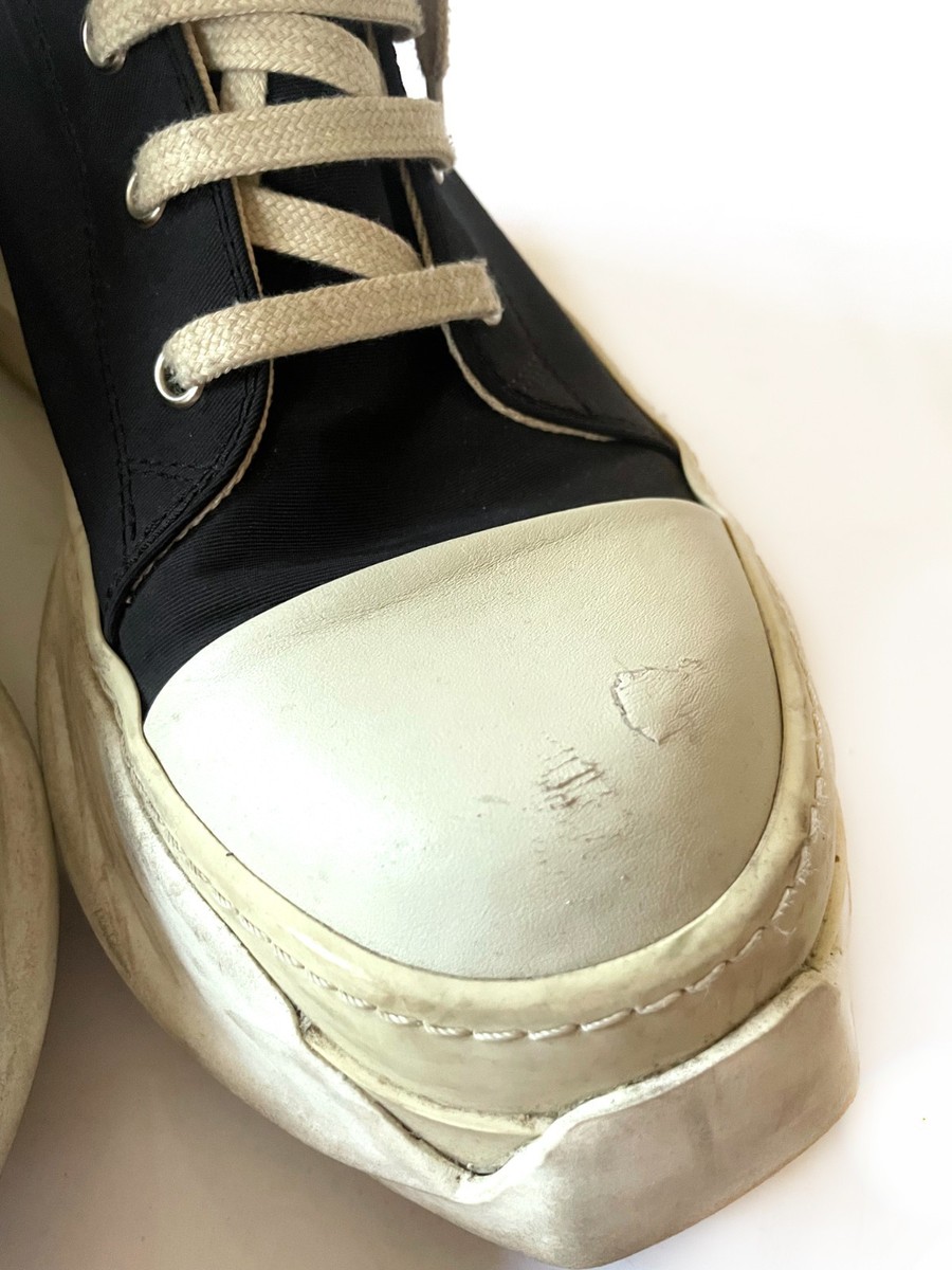 Rick Owens DRKSHDW Abstract High Sneakers Black Milk_Size 42/US 9