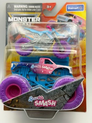 SPIN MASTER 2026 SPARKLE SMASH TRUCK & BIKE MINT NEAR MINT CARD SOFT BOTTOM NICE