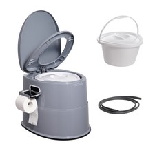 Portable Toilet for Camping Travel  5L Detachable Bucket w/Phone  Paper Holder
