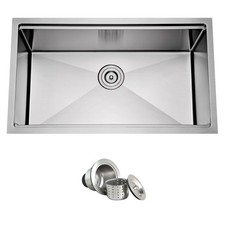 32 Inch Undermount Workstation Handmade 16 Gauge Stainless Steel Kitchen Sink