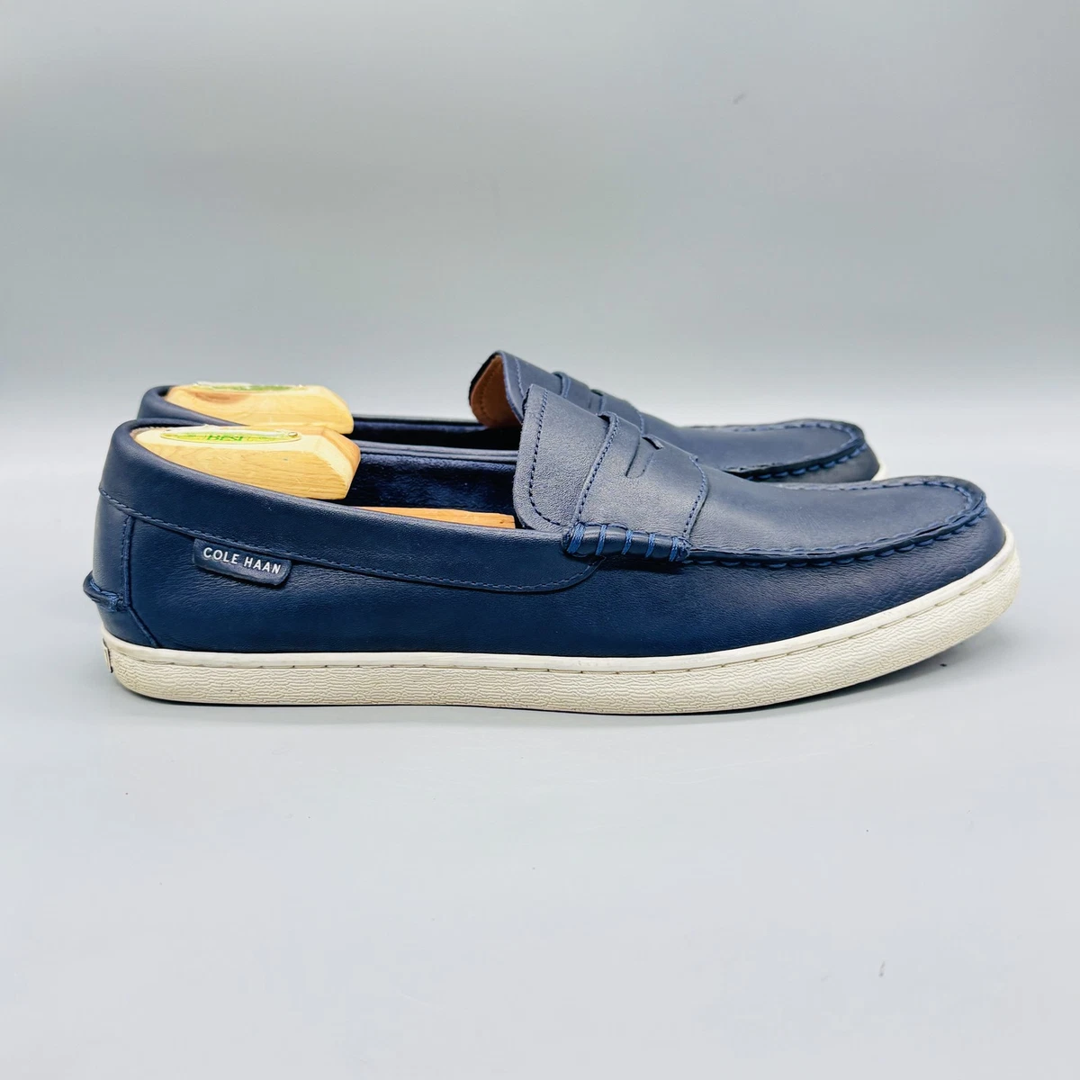 Cole Haan Mens Blue Brown Round Toe Slip On Loafer Flat Shoes Size 10M Amazon.com | Cole Haan Men main image 4