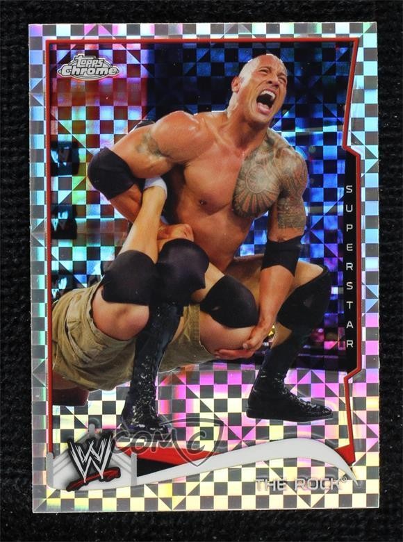 2014 Topps Chrome WWE X-Fractor The Rock #40