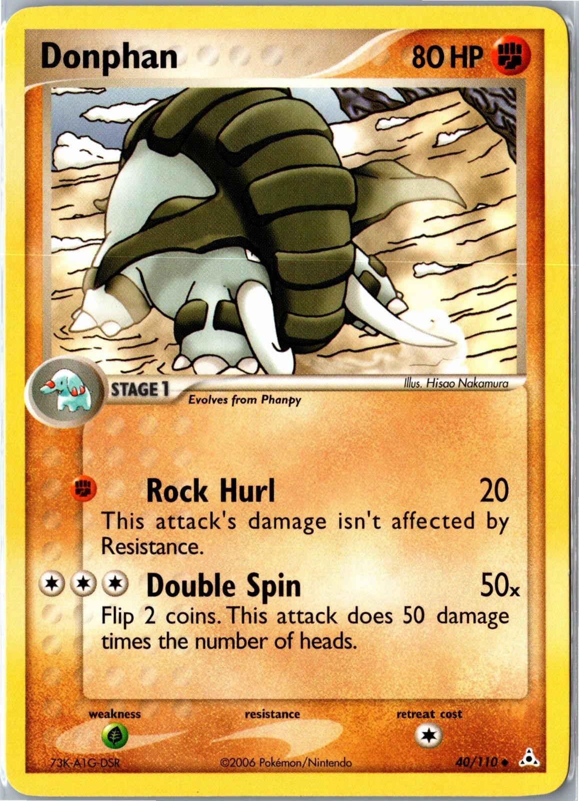 Pokemon Card - Donphan 40/110 Holon Phantoms Uncommon Lightly Played