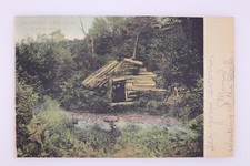 Hunters Log Shag Catskill Mountains NY 1906 Used Postcard
