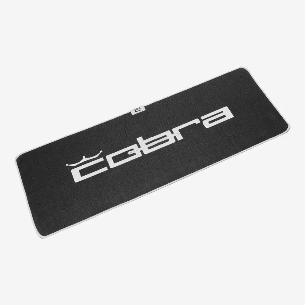 Cobra Tour Microfiber Player Towel Black/White 39x14 in Golf