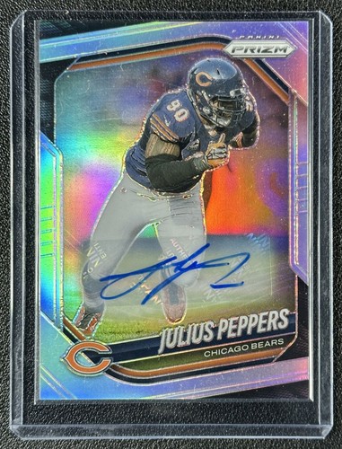 JULIUS PEPPERS 2025 PANINI PRIZM #296 AUTO SILVER PRIZM BEARS