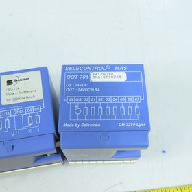 Selectron CPU 724 Selecontrol MAS PLC Controller Rev B + DOT 701 Module 24VDC