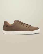 Charles Tyrwhitt Suede Dress Sneakers Taupe Mens Casual Comfort Shoes US 9