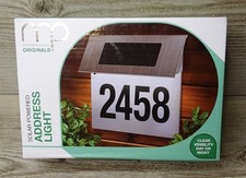 Solar Powered LED Address Light for Outside Plaques w/ Numbers, for Home, Apt.