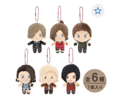 Set of 6 USJ Resident Evil Collectible Plush Keychain Complete 2026 Japan W/Box