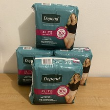4 X DEPEND Fresh Protection Women's Underwear, Extra Large, 15 X 4 for 60 Total