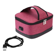 USB Powered Lunch Heater Bag Reusable Electric Warming Carrier Compact Size