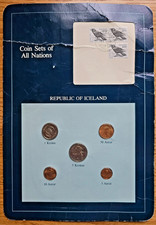 Republic of Iceland Mint-Fresh, 1981 Set of Krona, Kronur, and Aurar Coins