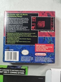 3D Tetris Nintendo Virtual Boy 1996 Authentic Complete with Manual CIB