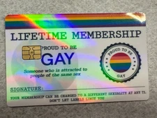 Proud to Be Gay Rainbow Membership Credit / Debit Card Skin