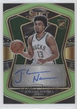 2020-21 Select Rookie Signatures Neon Green Prizm 35/99 Jordan Nwora Auto 2l4