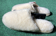 Slippers Size 7 Secret Treasures Women Fluffy Scuff New Wool Blend Cream Slip On