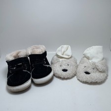 Baby Shoe Bundle Boots  Plush Bear Slippers Infant Toddler Soft Sole Lot
